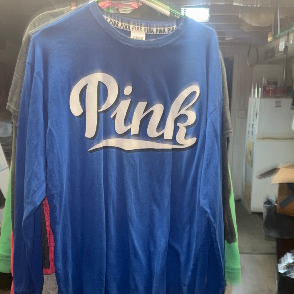 PINK Victoria's Secret Royal Blue Long Sleeve Tee
